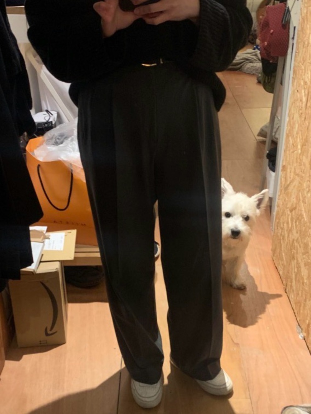 Uniqlo Women’s Black Pleated Wide Leg Pants XS